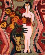 Ernst Ludwig Kirchner Still life with sculpture USA oil painting artist
